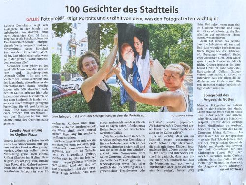 Zeitungsartikel Frankfurter Rundschau